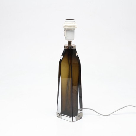 CARL FAGERLUND. Bordslampa, glas, Orrefors, 1900-talets andra hälft. på auktion hos Gomér & Andersson Linköping