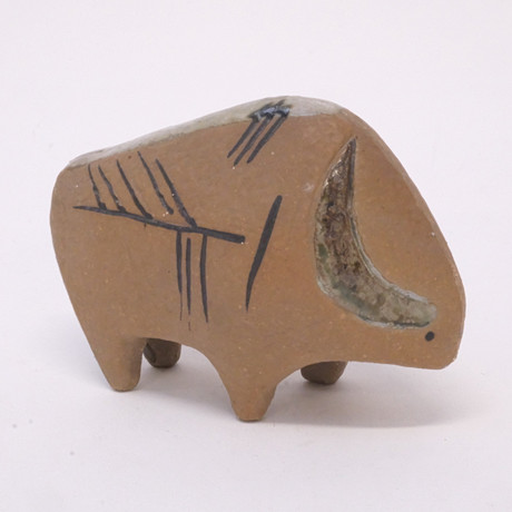GÖRAN ANDERSSON. FIGURIN, stor bisonoxe, Upsala-Ekeby, 1900-talets