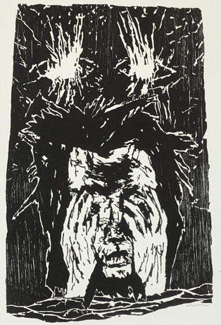 ÅKE HOLM. Biblical motifs, 6 pieces, linocut, signed Å Holm. Art