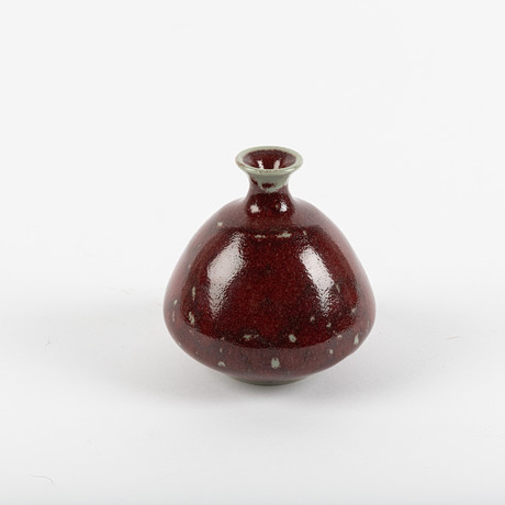SVEN HOFVERBERG. Vase, oxblood glazed stoneware, signed, own