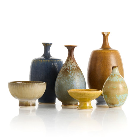 MINIATURES, 2 pieces, bowl and vase, stoneware, among others