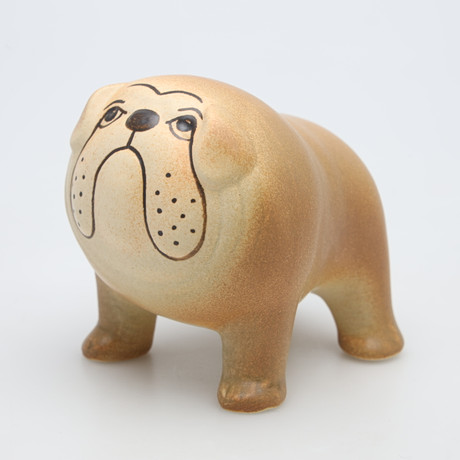 LISA LARSON. Figurine, stoneware, “Bulldog”, Gustavsberg. Ceramics