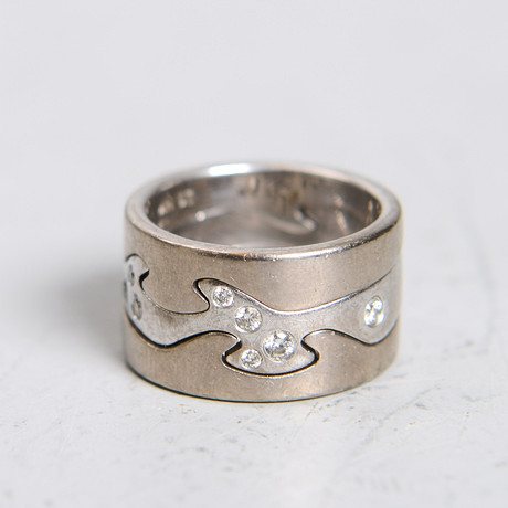 NINA KOPPEL. Ring, "Fusion", 19k vitt guld, Georg Jensen, Danmark, formgiven 2000. på auktion hos Formstad Auktioner