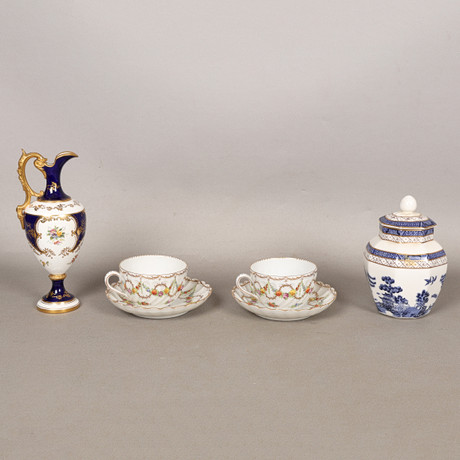 HELENA WOLFSOHN DRESDEN QUATREFOIL CUP & SAUCER C. 1879-80