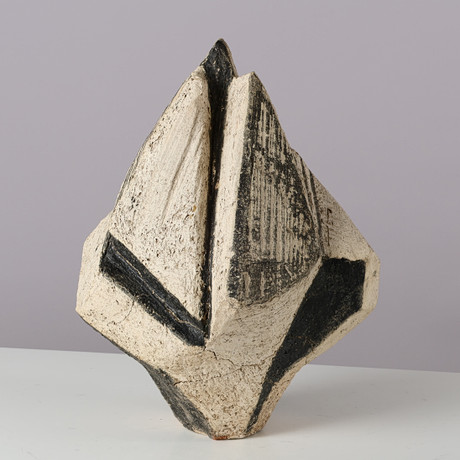 CLIVE BROOKER, THREE BRUTALIST DESIGN STUDIO POTTERY VASES (3