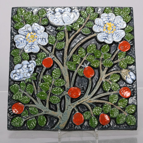 BRITT-LOUISE SUNDELL. wall plate, Gustavsberg, stoneware, 1960s