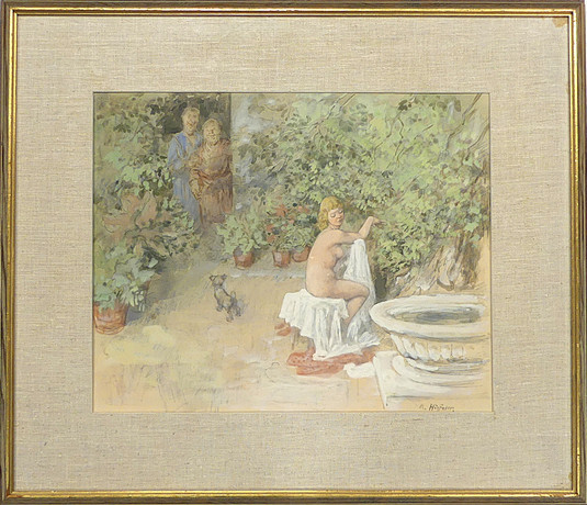 Ake Holm Lithograph 　　#240 Susanna ÅKE HOLM. Sculpture, 'Susanna in the Bath'. Art - Sculptures