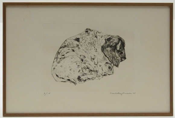 LARS NORRMAN. Lithograph in colour, “Dorande Inuit”, signed