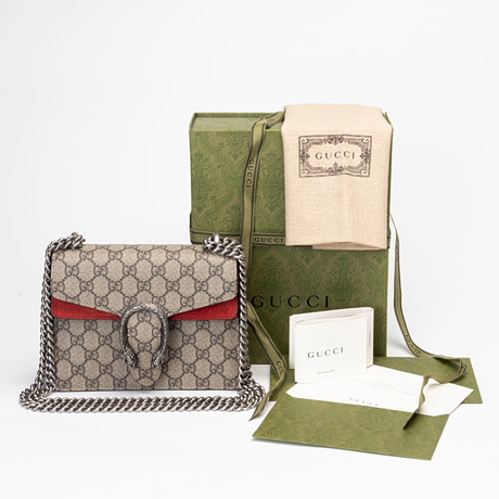 GUCCI. Handväska, "Dionysos mini bag", GG Supremecanvas och mocka, Florens, Italien.