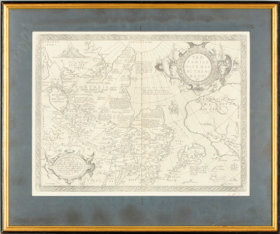 KARTA, Abraham Ortelius. "Tartaria Sive Magni Chami Imperium" 1603. på auktion hos Uppsala Auktionskammare
