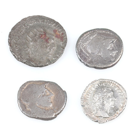 5138990. MYNT, 4 st, silver, Rom, bl.a. Valerianus, 253-260 e.Kr.