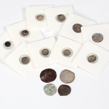 MYNT, 14 st, silver, bl.a. Akçe, Osmanska & Mogulriket.
