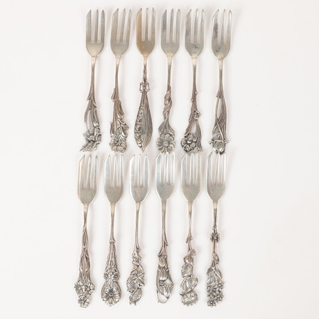 CHRISTOPH WIDMANN, CLASSIC, CAKE FORKS, SILVER PLATED, 90S EDITION