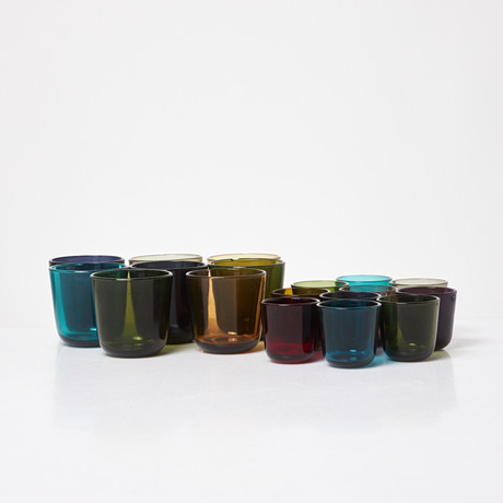 MARC NEWSON. Ashtray, blue glass pulp, Blend Collection, 1996