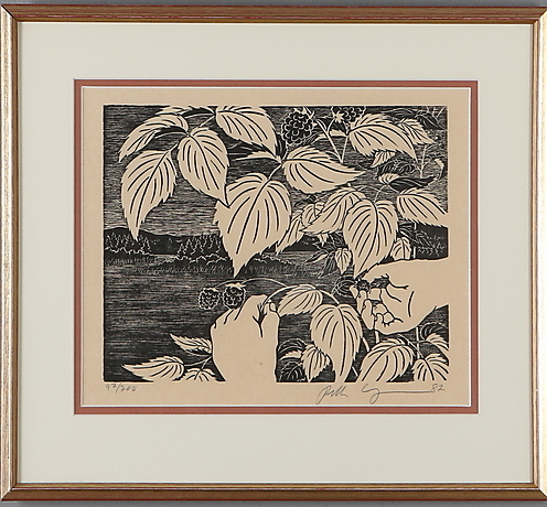 PELLE ENGMAN. Woodcut, 
