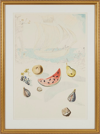 TEA SET for 4 persons, “La Ronde Des Fruits”, Faiencerie De Gien
