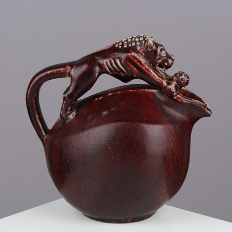 SVEN HOFVERBERG. Vase, oxblood glazed ceramic, signed, 1975