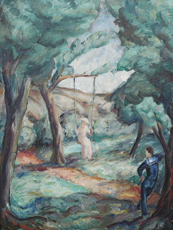 EWALD DAHLSKOG. OLJA PÅ DUK, "SOMMAR", SIGNERAD. UTFÖRD 1918. på auktion hos Crafoord Auktioner Lund