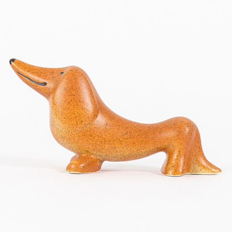 LISA LARSON. Figurine, dachshund from the Lilla zoo series