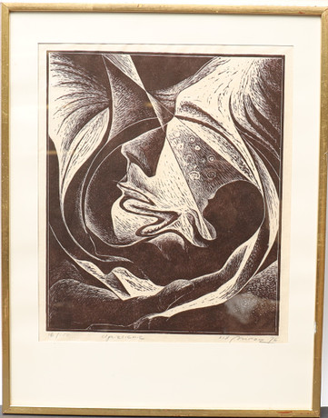 ÅKE HOLM. Woodcut, signed and numbered. Art - Engravings & Prints