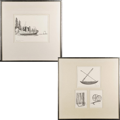 STIG (SLAS) CLAESSON. A drawing, ink, signed, 1969. Art - Drawings