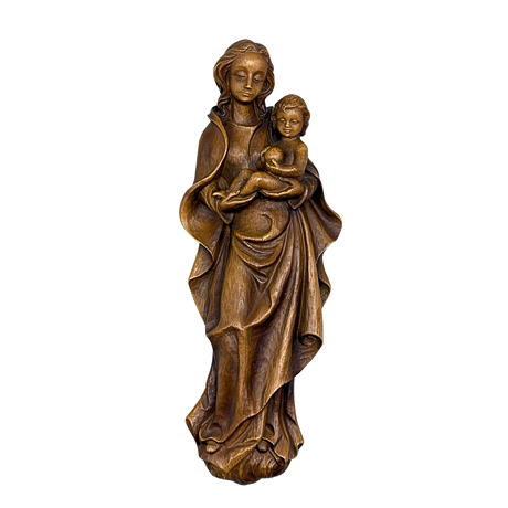 ATTRIBUTED TO CONRAD MORODER, SÜDTIROL. Madonna and Child Carved