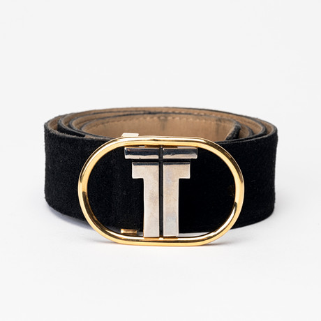 LANVIN. Bälte, mocka och metall, Paris, Frankrike, 1980-tal, (75 cm). på auktion hos Auktionshuset Kolonn