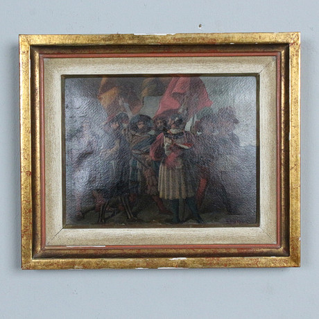 FUCHS, ERNST (1930-2015). - 'Soldier and his angel', signed
