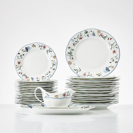 VILLEROY & BOCH, 9 pieces, porcelain, 