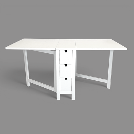 TISCH, mit Schubladen, Birke, 