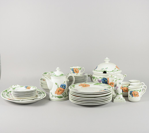 VILLEROY & BOCH, 9 pieces, porcelain, 