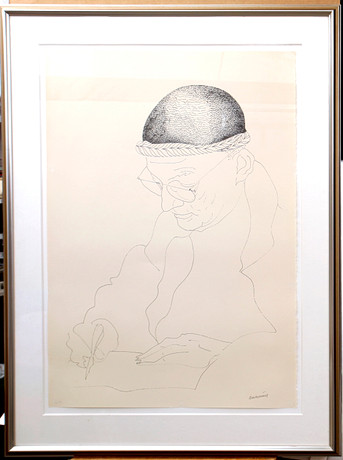 CARL FREDRIK REUTERSWÄRD. Litografi, man som skriver, signerad, numrerad 36/50.