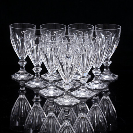 KEN DONE. Wine glasses, 4 pieces, “Palm Tree”, Kosta Boda, signed