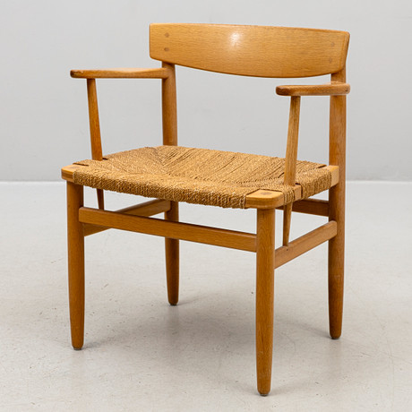 BØRGE MOGENSEN. Dining table, “Öresund”, oak, labelled Karl