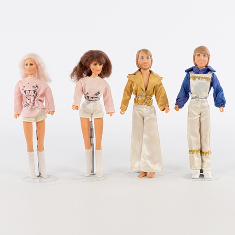 ABBA, dockor, 4 st, Matchbox. på auktion hos Karljohan Auktioner