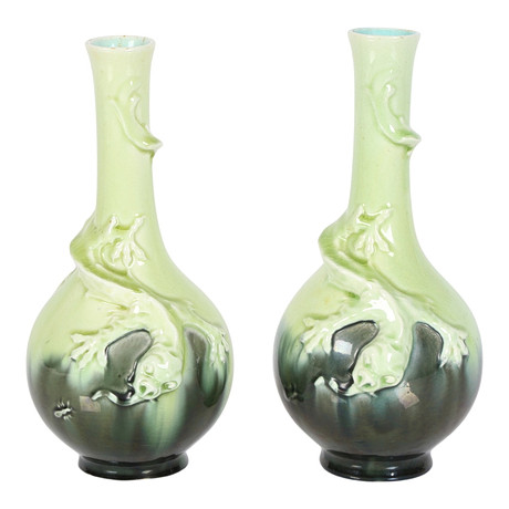CLIVE BROOKER, THREE BRUTALIST DESIGN STUDIO POTTERY VASES (3