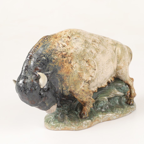 GÖRAN ANDERSSON. FIGURIN, stor bisonoxe, Upsala-Ekeby, 1900-talets