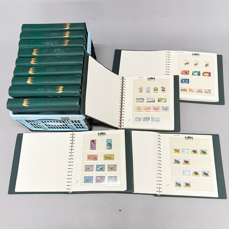 Stamps and books. China, silk stamp album. Coins, Medals & Stamps