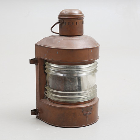 LANTERNA, med fotogenbrännare, Ahlemann Schlatter Bremen Metallwarenfabrik, Tyskland., såld på svensk auktion för 1 300 kr