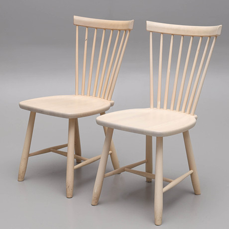 CARL MALMSTEN. A set of four “Little Åland” chairs, birch, Stolab
