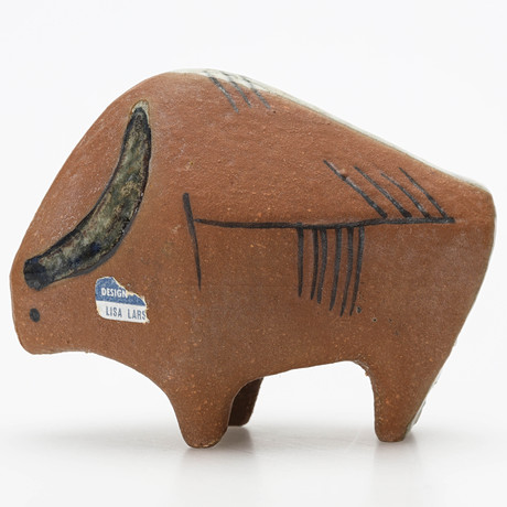 GÖRAN ANDERSSON. FIGURIN, stor bisonoxe, Upsala-Ekeby, 1900-talets