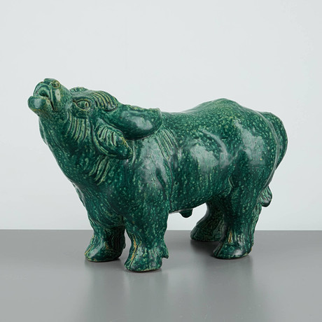 LISA LARSON (1931-2024). Two figurines, “Buffalo”, from the series