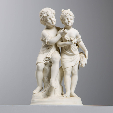 FIGURIN, "Skördetid", parian, Gustavsberg, 1900-talets första del. på auktion hos Formstad Auktioner