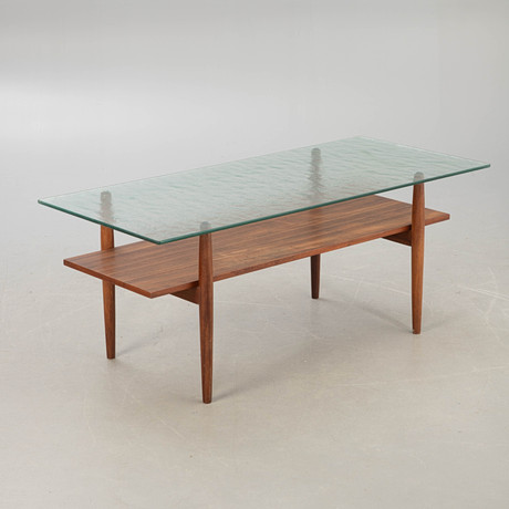 PIERRE VANDEL. glass table/coffee table, steel, metal, 1980s/90s