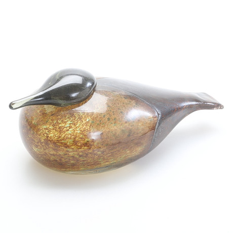 OIVA TOIKKA. bird, Napapiirin Lasi Finland, signed O. Toikka
