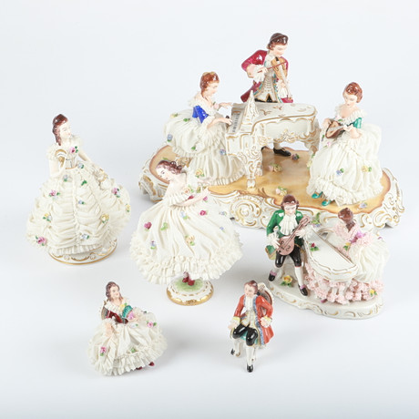 FIGUREN, 3 Stück, Dresden, Deutschland. Keramik & Porzellan - Europäisch