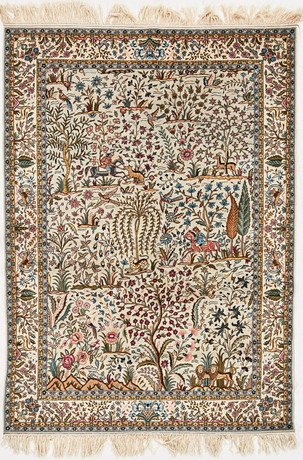 ORIENTMATTA, Indisk, "Indo-Persisk", old, ca 199x143 cm. på auktion hos Stockholms Auktionsverk Magasin 5