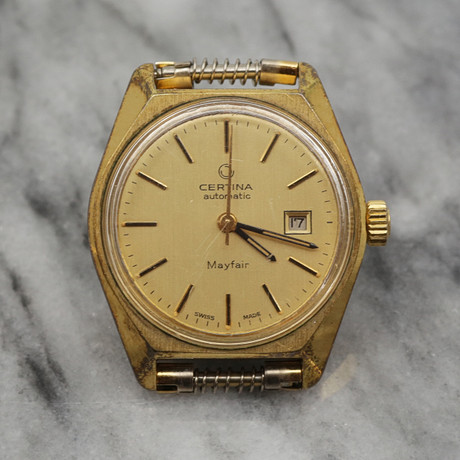 ARMBANDSUR (VOLVO 1927-1977) CERTINA AUTOMATIC, MAYFAIR, GULD PÅ STÅL.