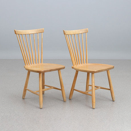 CARL MALMSTEN. A set of four “Little Åland” chairs, birch, Stolab