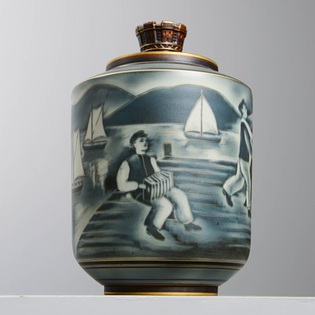 GUNNAR NYLUND. Lockurna, no 226, Flambé, Rörstrand, 1930-tal. på auktion hos Formstad Auktioner